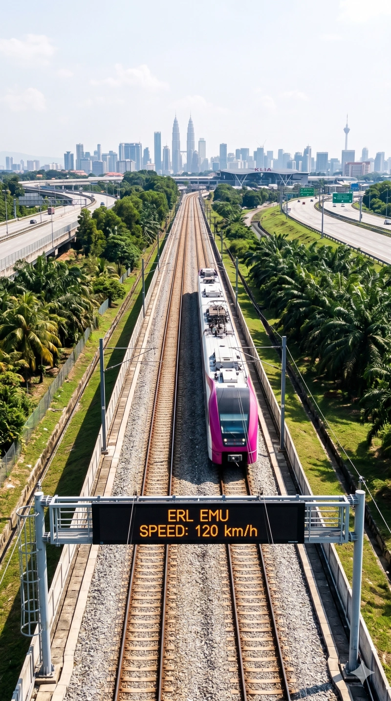 Malaysia East Coast Rail Link 120 km/h EMU brake disc application